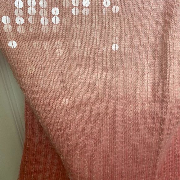 GUESS Ombre Pink Turtleneck Sequin Halter Sweater size XL - Y2K - Picture 4 of 7